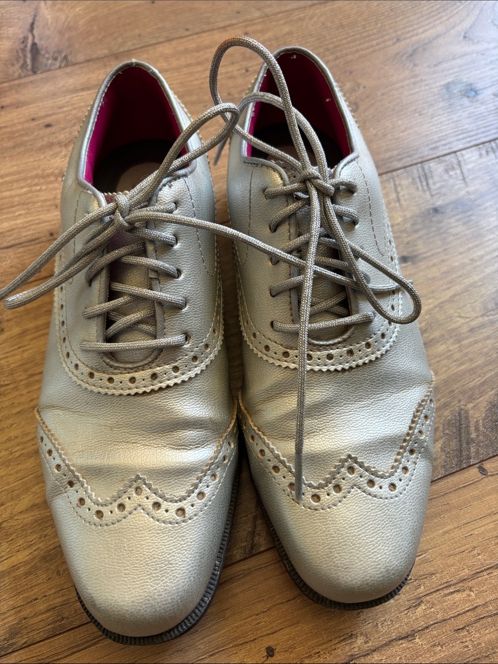 FootJoy Silver Women's Brogue Spikeless Golf Shoes